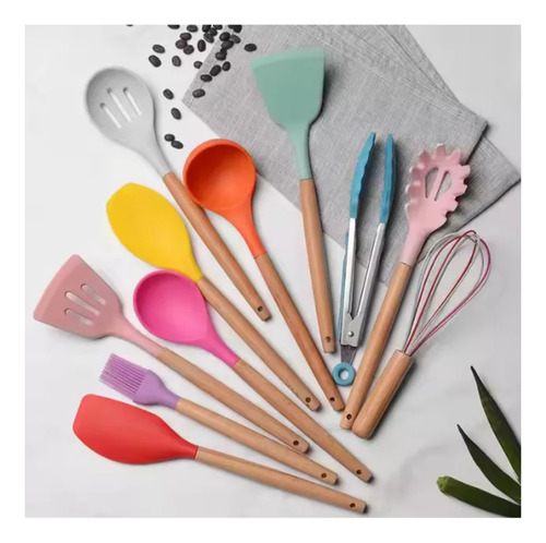 Set Cocina 12 Pcs Silicona Antiadherentes Gastronomicos