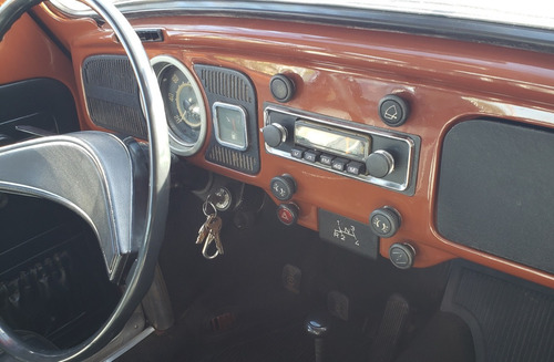 Vw Fusca 1300 1975 Marrom Caravela Placa Preta Impecável
