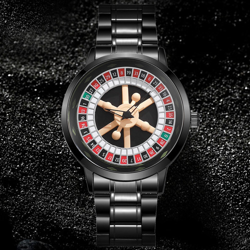 Relojes Pulsera Para Hombre Diseño De Rotación Automática Negro