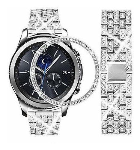 Malla Para Galaxy Watch46mm/22mm Gear S3 /diamante Plata
