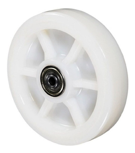 Roda Nylon 100% Puro 6x2 Duplo Rolamento R62nye P/600 Kg