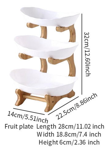 Bandeja Para Servir Bocadillos, Platos Para Servir, 3 Capas