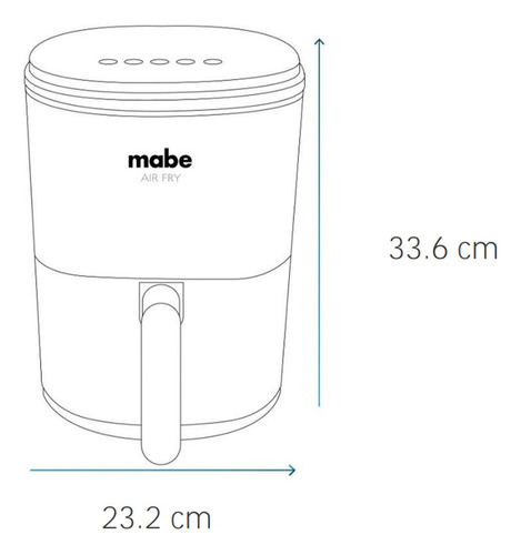 Imagen 5 de 10 de Freidora De Aire Digital 3.8 Litros Negro Mabe Afm38dn