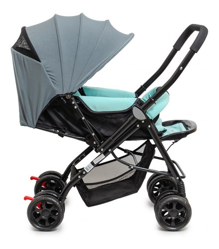 Imagen 3 de 4 de Cochecito de paseo Love 172 aqua 03 con chasis color negro