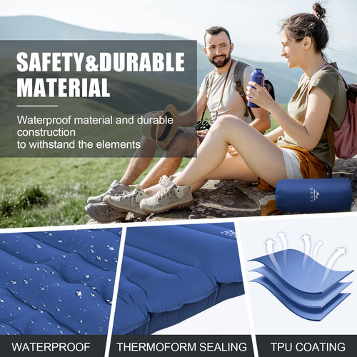 Colchoneta Para Camping Extra Gruesa Inflable Impermeable 12
