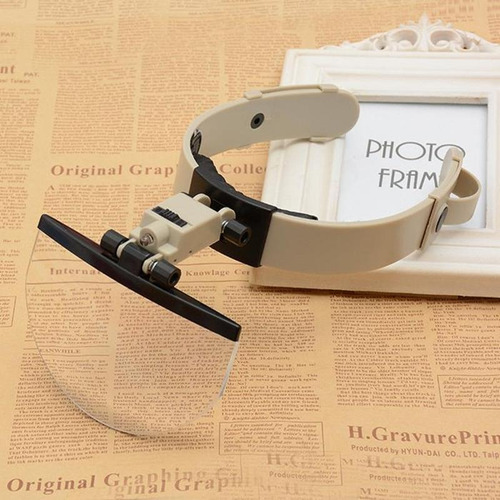 Imagen 3 de 10 de Lupa Vincha Binocular C Luz Led Manos Libres Lectura Hobbies