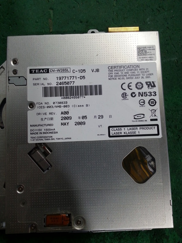 Drive Dvd Notebook Dell Vostro 1510 (dcn-273)