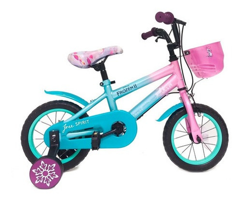 Bicicleta Retro R12 7154 Con Canasto Frozen  Lh