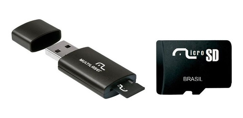 Adaptador Usb + Sd Multilaser Smarto Go Classe 4 8gb Mc120