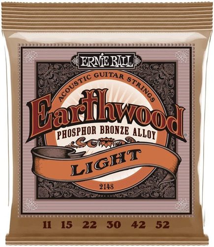 Cuerdas De Guitarra Ernie Ball Earthwood 11-52, 3x$15