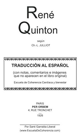 Libro: René Quintón, Según Charles-louis Julliot: Traducción