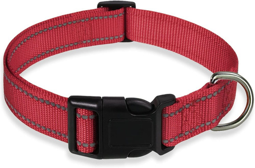 Collar Perro Mascota Transpirable Acolchado Talle M - Rojo