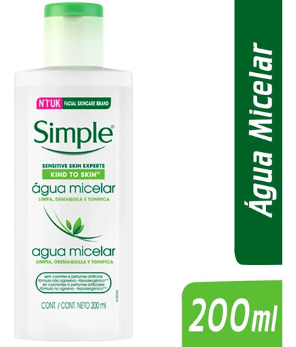 Agua Micelar Simple Sem Perfume 200ml