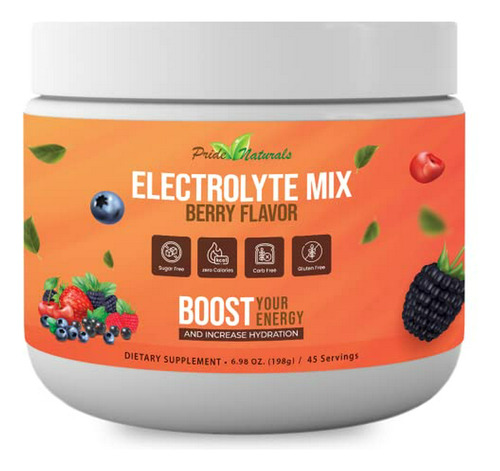 Polvo De Electrolitos - Recuperación Refrescante Para Entrenamientos, Sin Azúcar, Sin Gluten Y Vegano, Bebida De Hidratación Pura Keto Y Paleo