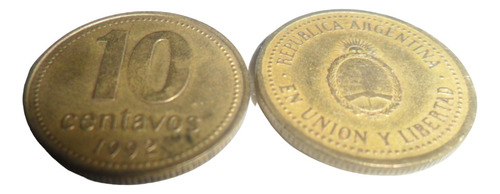 Moneda Argentina 10 Centavos 1992