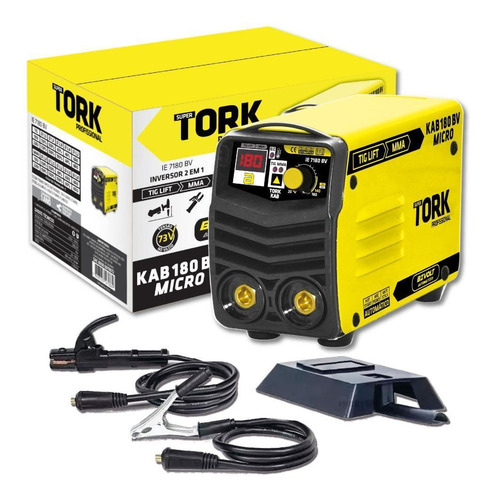 Máquina Solda Inversora Bivolt Aut Kab 180 Micro Super Tork