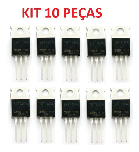 Kit 10 Irf1404 Transistor Irf1404pbf Mosfet Original Taramps