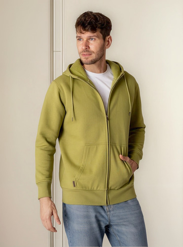 Polerón Con Capucha Y Cierre Ykk® Interior Polar Sherpa  Algodón Orgánico  Puelo De Lenga®