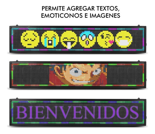 Letrero Led Programable Wifi Publicidad 130 Cm X 20 Cm