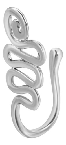N Piercing Falso Anillo De Nariz Clip En Forma De U En Plata