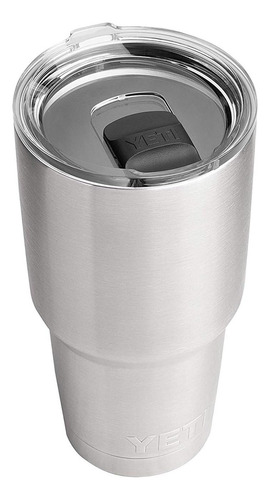 Vaso Yeti De Acero Inoxidable, Con Tapa, 890 Ml, Plateado
