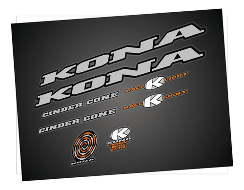 Calcos Bicicleta Kona Cinder Cone / Kit X 8 Calcos