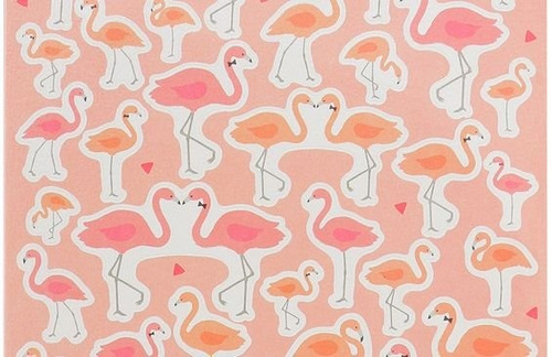 Cartela Adesivo P Planner Agenda - Tema: Flamingo