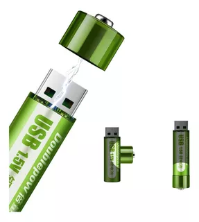 Pila Recargable Aa Conexión Usb 1800 Mwh