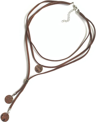 Boho Layered Necklaces For Women,black Brown Suede Choker Ne