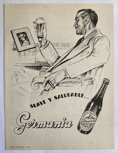 Cerveza Germania Bavaria Publicidad Septiembre De 1948