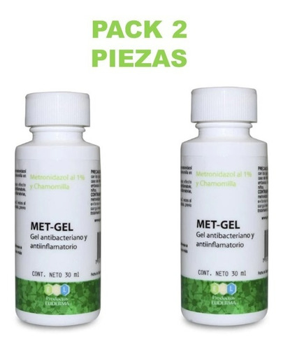 Met-gel Pack 2 Piezas Tratamiento Acne Rosaceo 30ml C/u 