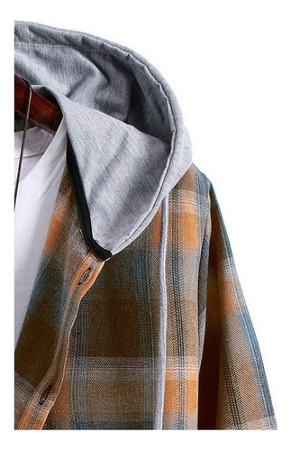 Camisa Sudadera Con Capucha A Cuadros Sherpa For Hombre