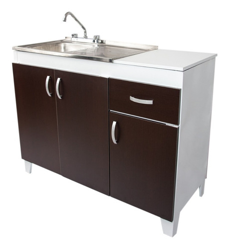 Fregadero Con Tarja Puertas Picador 1 Cocina/ Chocolate 1.2m