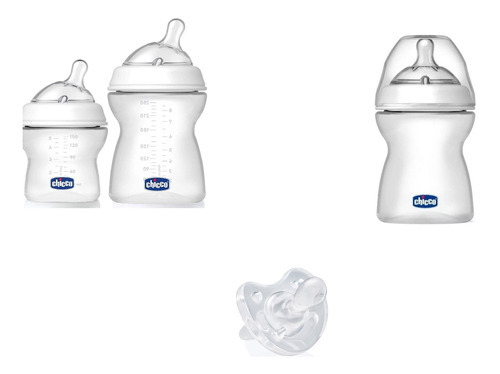 Kit de biberones Step Up de 150/250 ml/330 ml y chupete Chicco