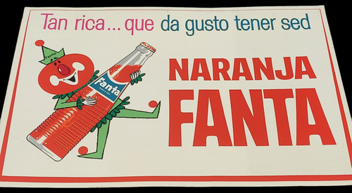 Cartel Vintage Fanta Año 1964 En Excelentes Condiciones 