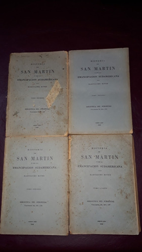 Historia De San Martin -bartolomé Mitre-4 Tomos (1940)