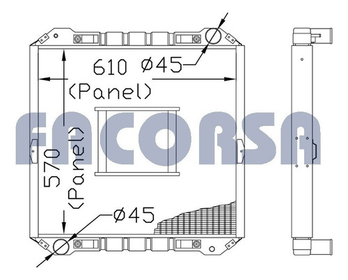 Radiador Facorsa Compatible Iveco Eurocargo Con Buje Facorsa