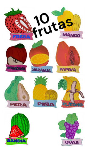 Foamy Kit Plato Jumbo Buen Comer + Frutas + Verduras + Niño
