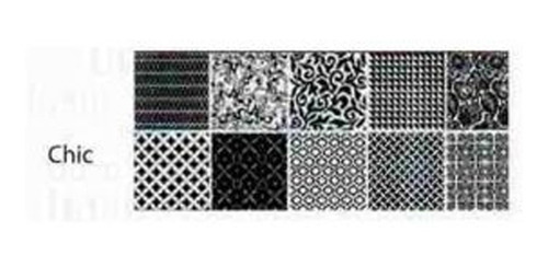 Imagen 1 de 10 de Ceramica Acuarela Trendy Negro Chic 20x50 1era (x Pieza) Sp