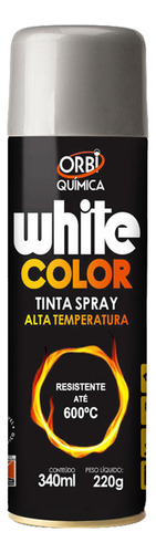 Tinta Spray Alumínio Alta Temperatura 340ml Até 600º Orbi