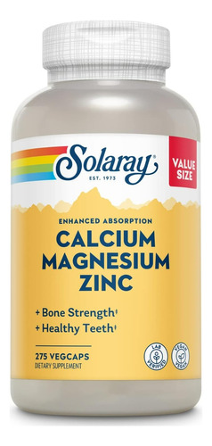 Magnesio Con Calcio Y Zinc  275 Cápsulas Vegano