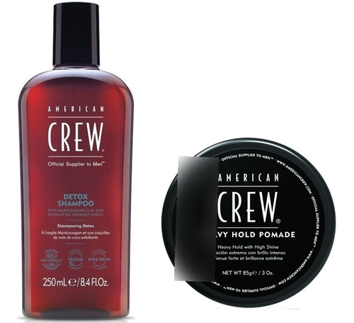 Shampoo Exfoliante Detox 250ml+ Cera Pomade American Crew