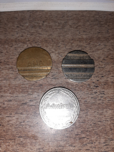 Tres Fichas . Monedas  Antiguas 