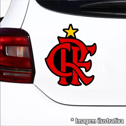 Kit 2 Adesivos Vinil Refletivo Carro Flamengo Crf Futebol