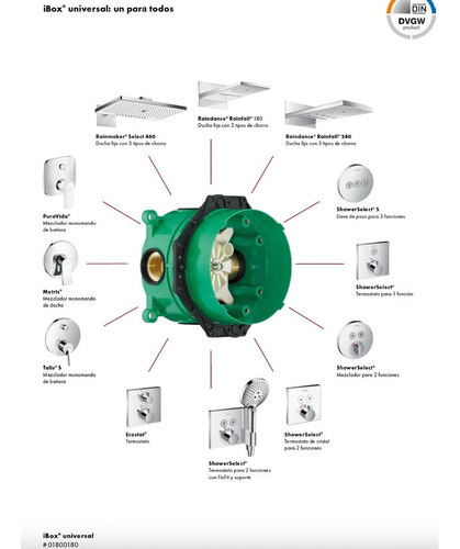 Hansgrohe Set Básico Ibox Universal 01800180