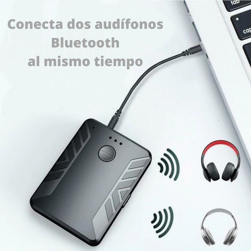 Imagen 3 de 10 de Transmisor Bluetooth 5.0 Enlaza 2 Audífonos Pc Smartphone Tv