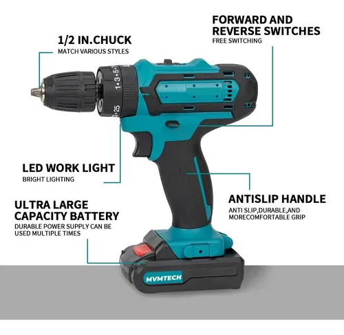 Taladro De Impacto Azul 98v Con Accesorios Maletin | Cuotas sin