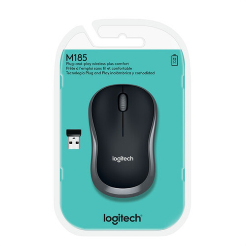 Mouse inalámbrico Logitech M185 gris