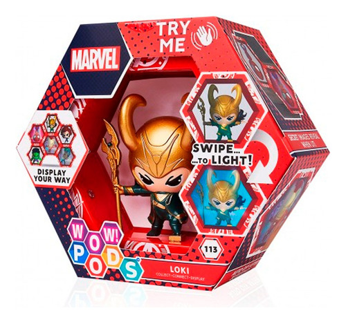 Figura Oficia Wow Pods Marvel Loki 113 Con Luz