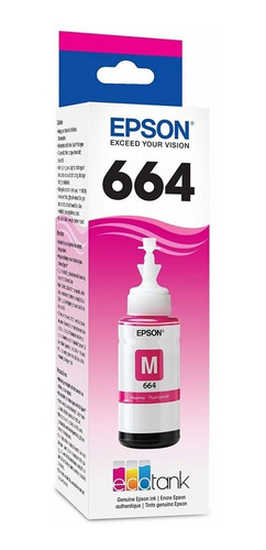 Botella De Tinta Epson T664 Original T664320 Magenta